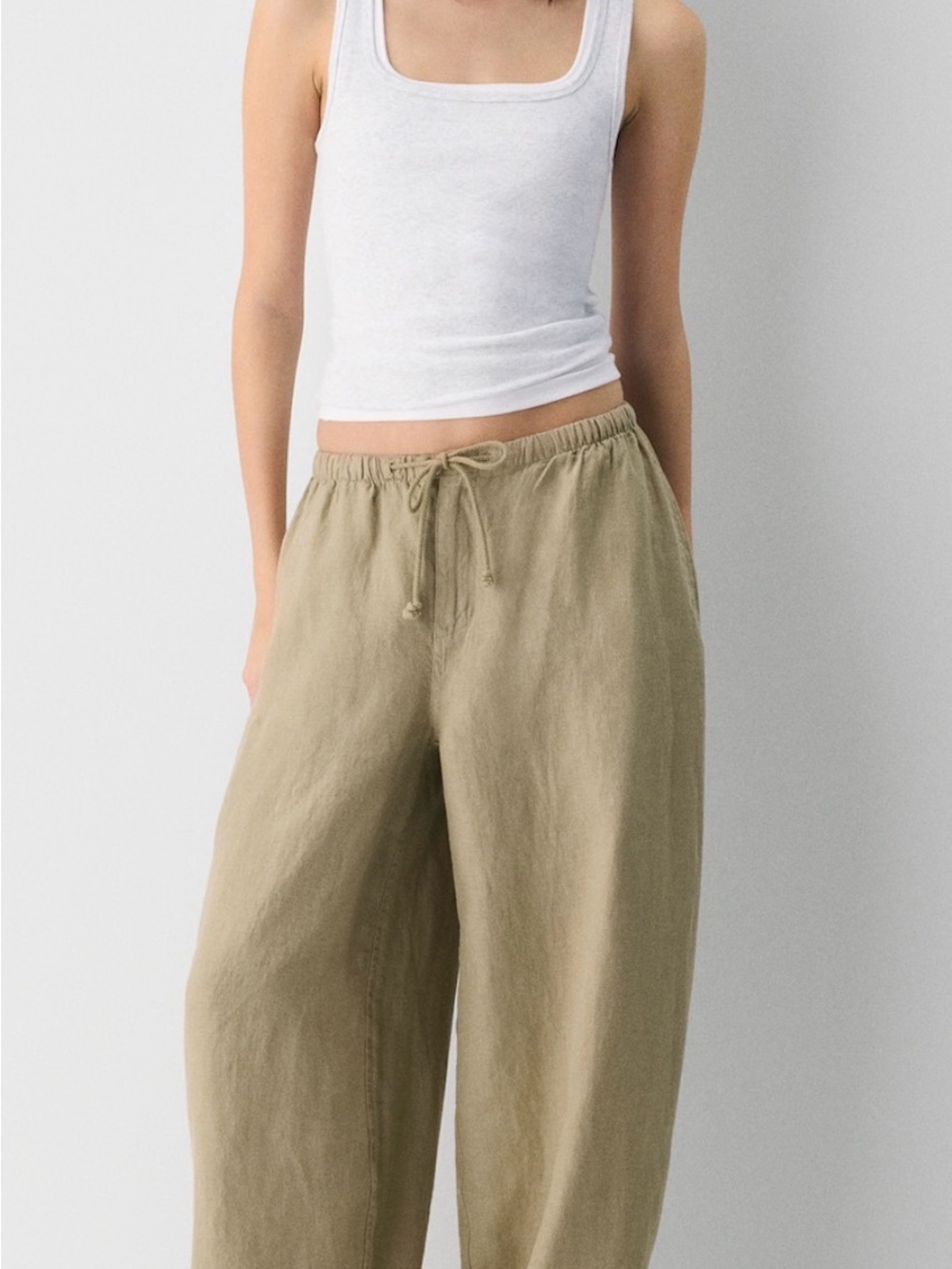 TNA Relaxed Drawstring Wide-Leg ballon pants